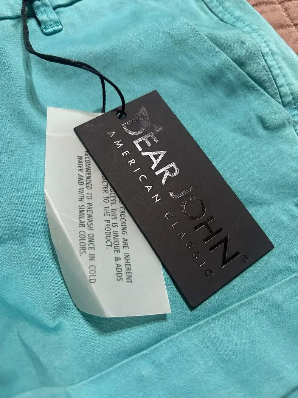 Dear John American Classic Teal Cuffed Chino Shorts Size 25 NWT
